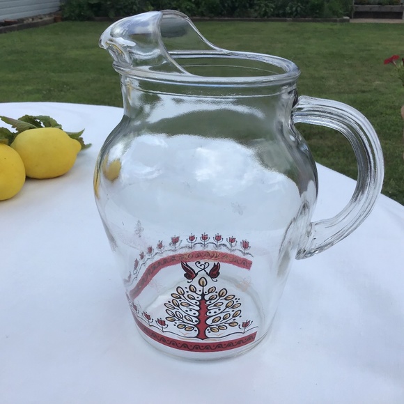 Vintage Glass Pitcher with Ice Lip 4 1/2 cup - Picture 1 of 16